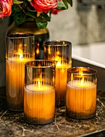 glass candle wax